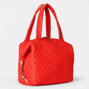 MZ Wallace Papaya Quilted Oxford Sutton